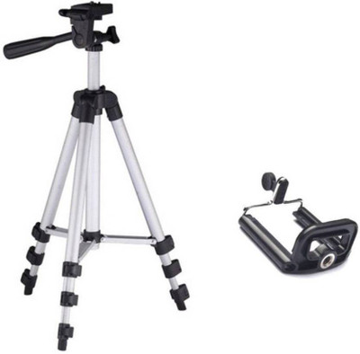 

ROBMOB Tripod Stand 360 Degree All Round 940mm Extendable Tripod Tripod(Black, Silver, Supports Up to 1000 g)