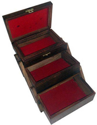 

CRUZ INTERNATIONAL Bea'utiful Makeup and Jewellery Vanity Box(Brown, Gold)