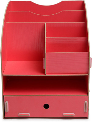 

Cortina 5 Comparment Wood Cosmetic Makeup and Jewelry Storage Box - Spacious Design - Great for Bathroom, Dresser, Vanity and Countertop with Mirror for Women - Multicolor To keep all makeup product at one places Vanity Box(Multicolor)