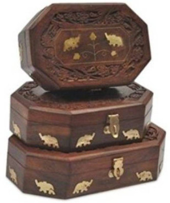 

CRUZ INTERNATIONAL Bea'utiful Makeup and Jewellery Vanity Box(Brown, Gold)