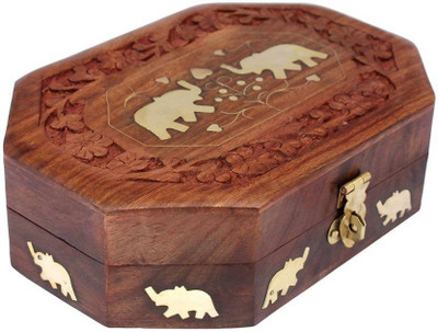

CRUZ INTERNATIONAL Bea'utiful Makeup and Jewellery Vanity Box(Brown, Gold)