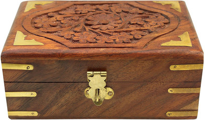

rjd_traders MULTIPURPOSE WOODEN JWELLERY BOX PREMIUM QUALITY TO STORE JWELLERY OR ANYTHING PRECIOUS, ITS A MULTIPURPOSE BOX Vanity Box(Brown)