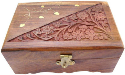 CRUZ INTERNATIONAL Bea'utiful Makeup and Jewellery Vanity Box(Brown, Gold)