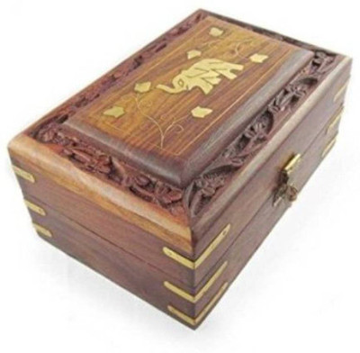 

CRUZ INTERNATIONAL Bea'utiful Makeup and Jewellery Vanity Box(Brown, Gold)