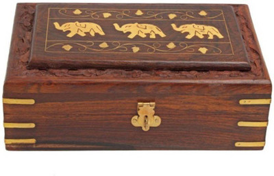 

CRUZ INTERNATIONAL Bea'utiful Makeup and Jewellery Vanity Box(Brown, Gold)