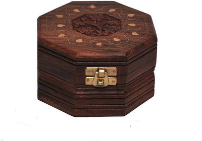 

CRUZ INTERNATIONAL Bea'utiful Makeup and Jewellery Vanity Box(Brown, Gold)