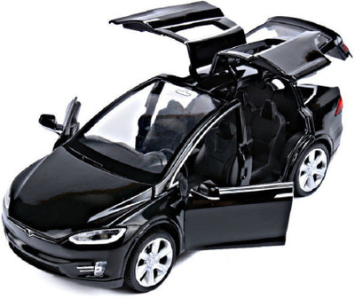 

Emob Black 1:32 Die Cast Metal Body Telsa X 90D SUV Pull Back Car Toy with Light and Sound Effects(Multicolor)