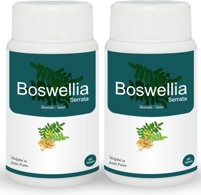 

Herb Essential Boswellia (Shallaki) Bone & Joint Wellness 500 mg - 60 Tablets (Pack of 2)(120 No)