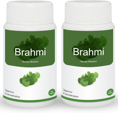 

Herb Essential Brahmi (Bacopa monnieri) 500 mg - 60 Tablets (Pack of 2)(120 No)