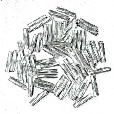 

Embroiderymaterial 12MM Bugle Beads For Jewellery Craft Embroidery DIY Making Purpose (Silver, 100 Gram)