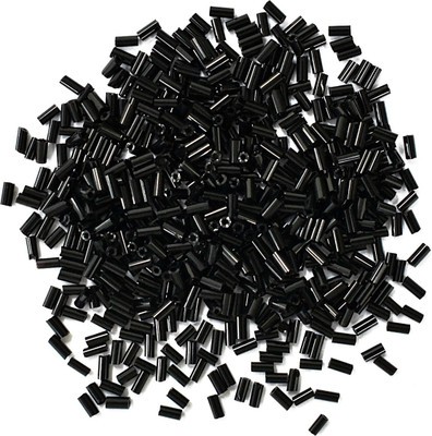 

Embroiderymaterial 3MM Bugle Beads For Jewellery Craft Embroidery DIY Making Purpose (Black, 100 Gram)
