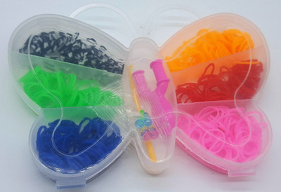

Zahuu Butterfly Shape Rainbow Color Loom Band Kit