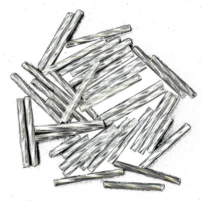 

Embroiderymaterial 25MM Bugle Beads For Jewellery Craft Embroidery DIY Making Purpose (Silver, 100 Gram)