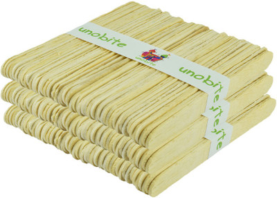 

Unobite 300 Piece Natural Wooden Ice Cream Stikcs for Art & Crafts, DIY Crafts, School Projects and other Craft works