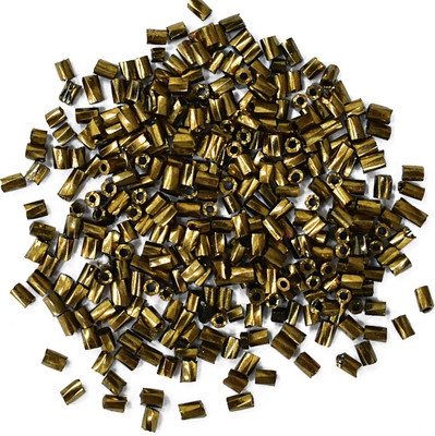 

Embroiderymaterial 3MM Bugle Beads For Jewellery Craft Embroidery DIY Making Purpose (Antique Golden, 100 Gram)