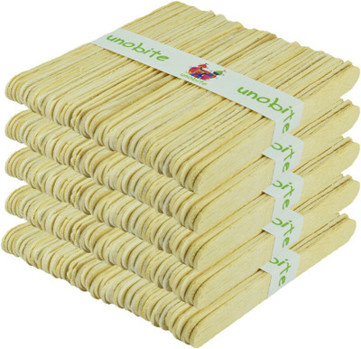 

Unobite 500 Piece Natural Wooden Ice Cream Stikcs for Art & Crafts, DIY Crafts, School Projects and other Craft works