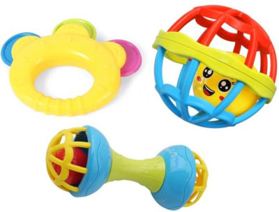 

Nabhya Set of 3 Pcs with Various Exciting Toys for New Borns & Infants Rattle Rattle_2 Rattle(Multicolor)