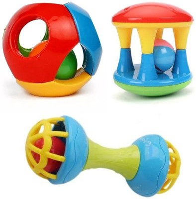

Nabhya Set of 3 Pcs with Various Exciting Toys for New Borns & Infants Rattle Rattle_13 Rattle(Multicolor)