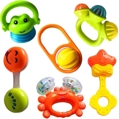 

Saisan Set of 6 Pcs Bab Rattle(Multicolor)