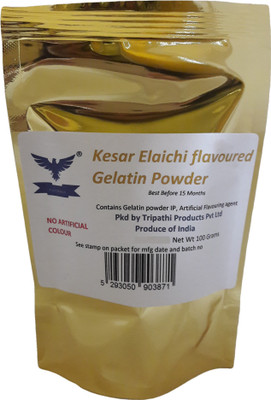 

Tripathi Products Pack of 1 Kesar Elaichi flavoured 100gm Gelatin Powder(100 g)