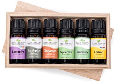 

Plant Therapy Essential Oil Sampler Gift Set #4 in Wooden Box. Includes: Lavender(10 ml)