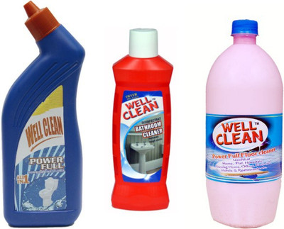 

Well Clean Bathroom cleaner combo (Toilet,Floor,Bathroom) regular(2 L, Pack of 3)