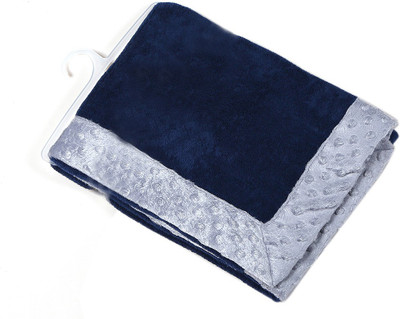 

Miss & Chief Plain  Crib Baby Blanket(Microfiber, Navy Blue