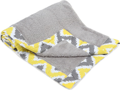 

Miss & Chief Plain  Crib Baby Blanket(Fur, Grey, Yellow