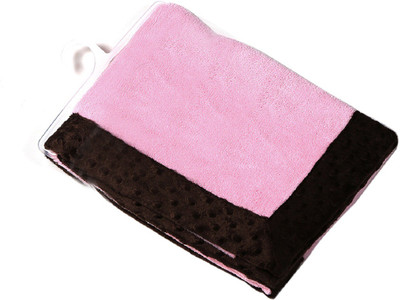 

Miss & Chief Plain  Crib Baby Blanket(Microfiber, Pink, Black, Black;pink