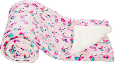 

MeeMee Printed  Crib Baby Blanket(Cotton, Pink