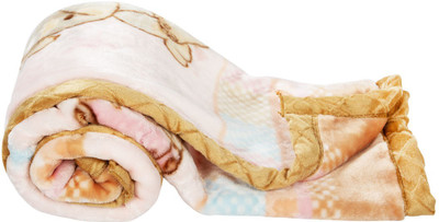 

MeeMee Printed  Crib Baby Blanket(Cotton, Light Brown
