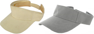 ZACHARIAS Solid Visor Cap Cap(Pack of 2)