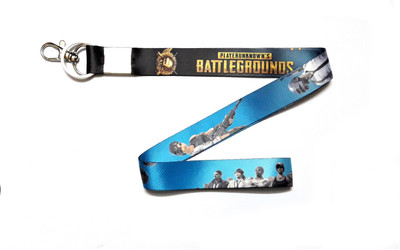 

Blue Aura LENGTH- 48 CM PUBG ID Holder Lanyard Bike Keychain Car Keychain Collectible Locking Carabiner(Multicolor)