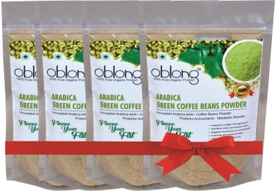 

OBLONG PREMIUM QUALITY GREEN COFFEE BEANS POWDER 100GM Pack of 4 Instant Coffee 400 g(Pack of 4, Green Coffee Flavoured)