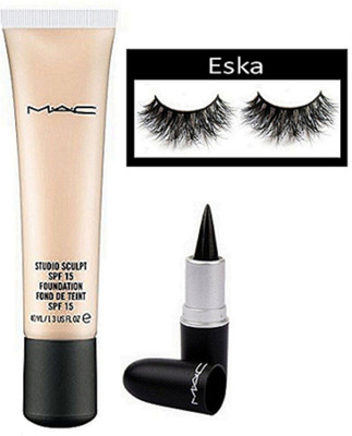 

eska Eyelashes, Spf 15 Foundation Fond De Teint, Stick Kajal(Set of 3)
