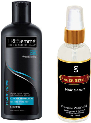 

SHEER SECRET HAIR SERUM 100ML and TRESEMME CLIMATE CONTROL SHAMPOO 190ML(Set of 2)