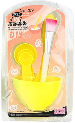 

Confidence Bleach Bowl And Brush Set For Men & Women, Set Of 6, Yellow(Set of 6)