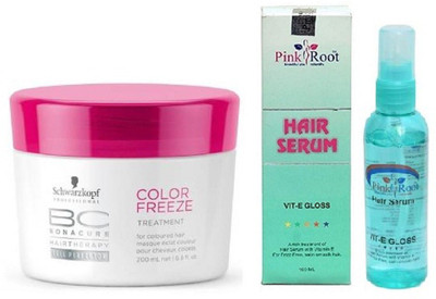 

Pink Root HAIR SERUM WITH SCHWARZKOPF COLOUR FREEZE MASK(Set of 2)