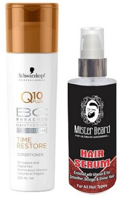 

MISTER BEARD HAIR SERUM 100ML WITH SCHWARZKOPF Q10 CONDITIONER(Set of 2)