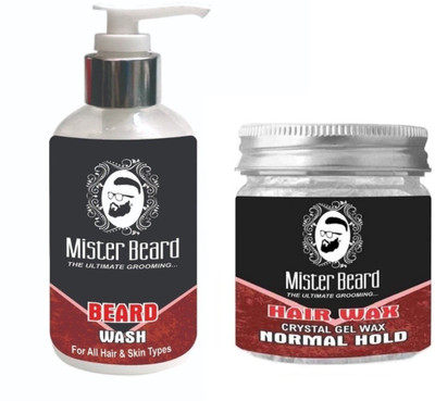 

MISTER BEARD Beard Wash 200ml WITH Normal Hold Hair Wax 100gm(Set of 2)