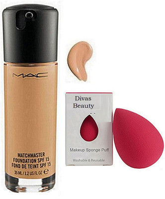 

divas beauty Sponge Puff & Mac MatchMaster Foundation(Set of 2)