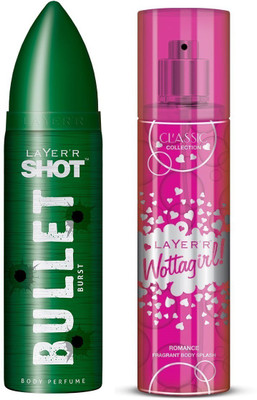

Layer Bullet Burst 1Pc. 120ml & Romance Game 1Pc. 135ml Body Deodorant Spray(Set of 2)