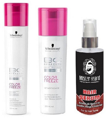 

MISTER BEARD HAIR SERUM WITH SCHWARZKOPF COLOUR FREEZE CONDITIONER, SHAMPOO(Set of 3)
