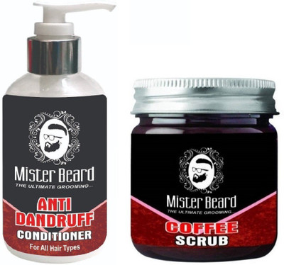 

MISTER BEARD Anti Dandruff Conditioner 200ml WITH Coffee Scrub 100gm(Set of 2)