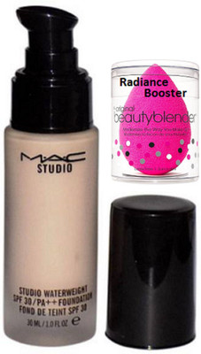 

radiance booster Sponge Puff & Mac Studio Water Weight Foundation(Set of 2)
