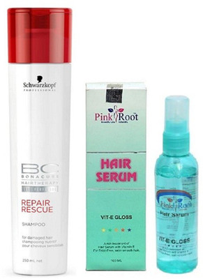 

Pink Root HAIR SERUM 100ML WITH SCHWARZKOPF REPAIR RESCUE SHAMPOO(Set of 2)