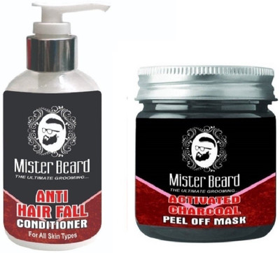 

MISTER BEARD Anti Hair Fall Conditioner 200ml WITH Charcoal Peel of Mask 100gm(Set of 2)