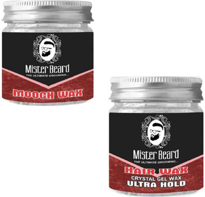 

MISTER BEARD Mooch Wax 100gm WITH Hair Wax Ultra Hold 100g(Set of 2)
