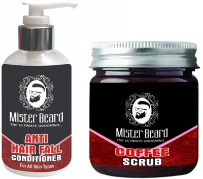 

MISTER BEARD Anti Hair Fall Conditioner 200ml WITH Coffee Scrub 100gm(Set of 2)
