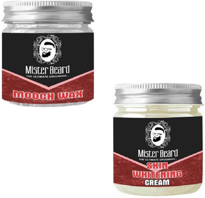 

MISTER BEARD Mooch Wax 100gm WITH Skin Whitening Cream 100gm(Set of 2)